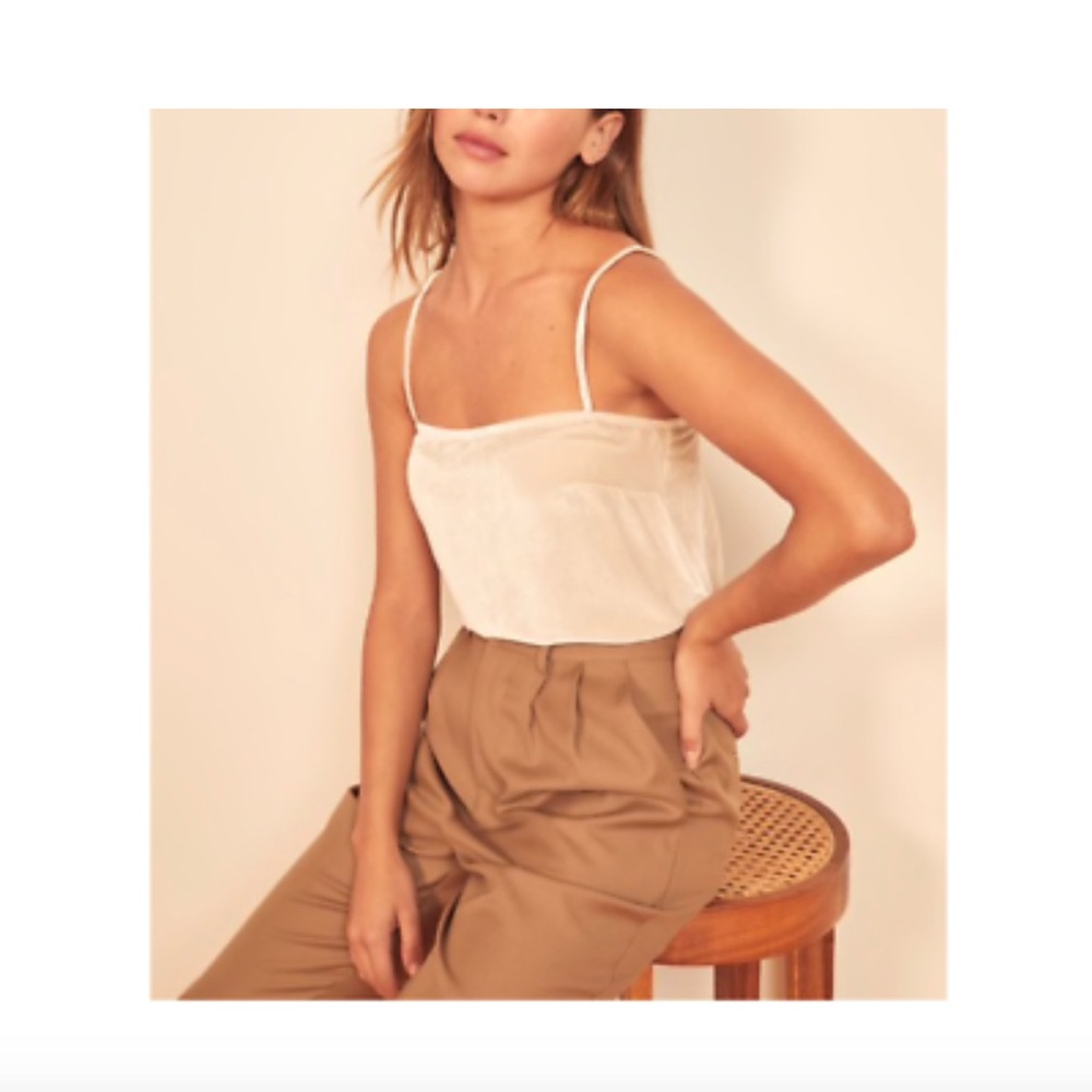 Reformation Champagne Silk Camisole